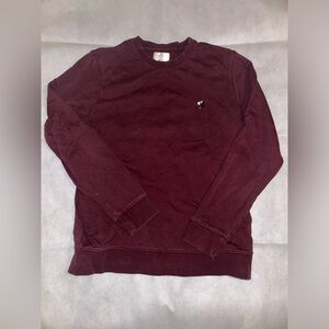 A-Dam maroon sweatshirt with embroidered pulp fiction style design size Medium